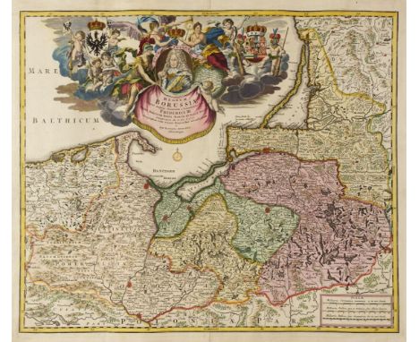 Prussia. Homann (Johann Baptiste), Regnum Borussiae Gloriosis auspicys Serenissimi et Potenetissimi Princ. Fridericic III Pri