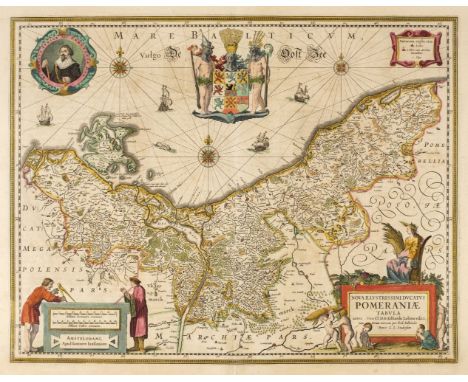 Poland/Pomerania. Jansson (Jan), Nova Illustrissimi ducta Pomeraniae tabula, Amsterdam, circa 1630, engraved map with contemp