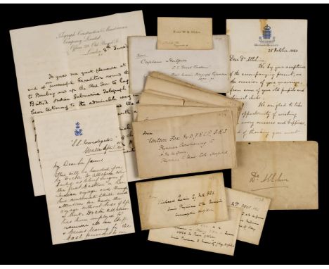 * Allchin (Sir William Henry, 1846-1912). An archive of letters, 1867-1880, a collection of 57 autograph letters signed writt