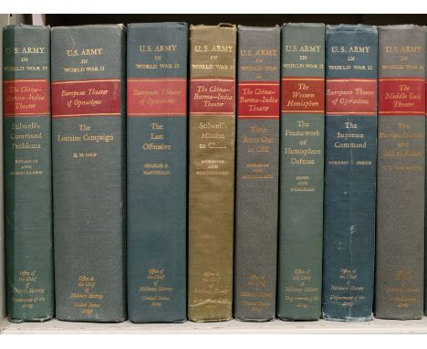 United States Army in World War II. A group of 11 volumes from the series, Washington, DC, 1950/73, comprising The China-Burm