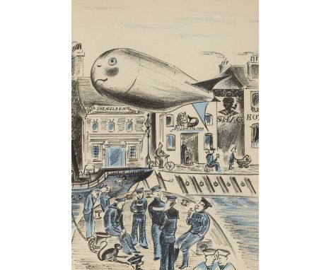 Marx (Enid). Nelson the Kite of the Navy, London: Chatto &amp; Windus, [1942], 16 full page lithograph illustrations in blue 