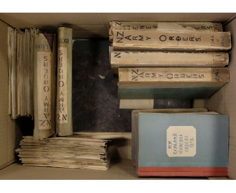 New Zealand Army Orders. Wellington: Army Headquarters, 1927-54, a total of approximately 300 (mostly monthly) issues includi