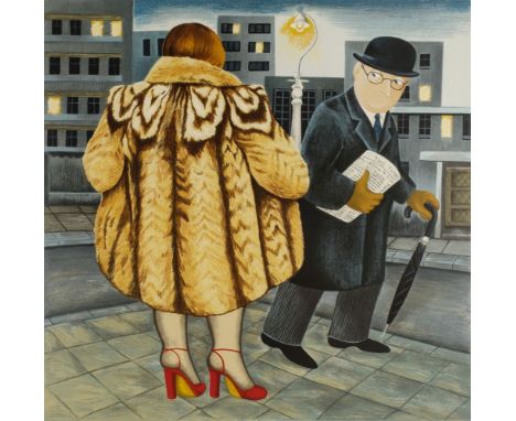 * Cook (Beryl (1926-2008). My Fur Coat, the Lady Flasher, circa 1988, colour lithograph, limited edition 87/200, signed by ar
