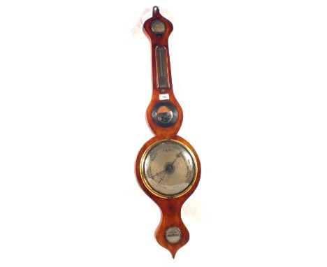 A 19th Century Mahogany banjo barometer by Newson, Halesworth