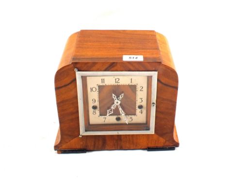 A 1930's Walnut Westminster mantel clock