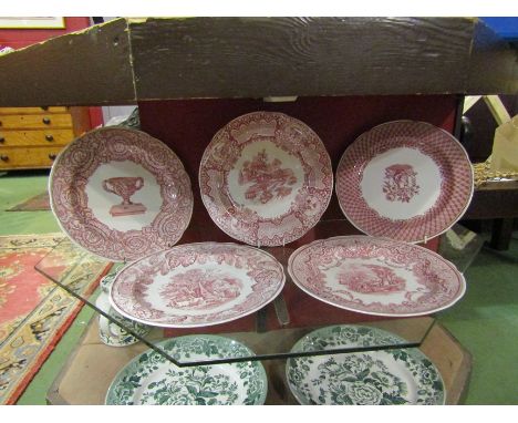 Spode Archive plates: The Victorian Series, "Warwick Vase" rural scenes, "Portland Vase", etc (5)