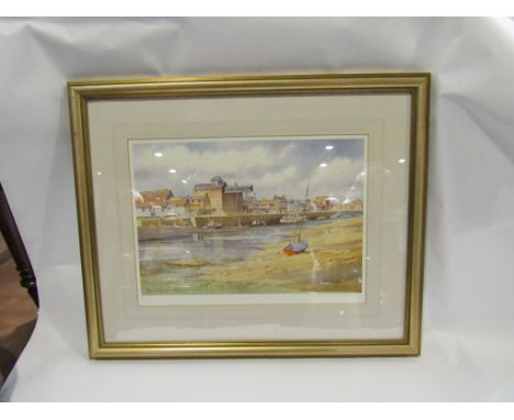 After K.W Burton, a limited edition print of Wells-Next-The-Sea. Gilt framed and glazed. 27cm x 37cm