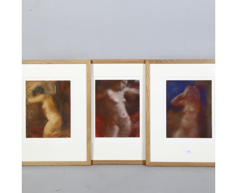 Frank Haseler, 3 lithograph prints of nudes, with artist's blind stamp, 22.5cm x 30cm, framedVery good condition, recent addi