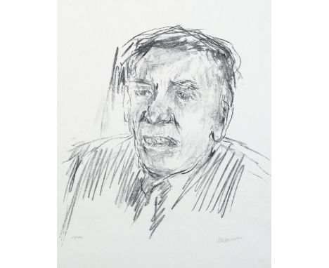 Oscar Kokoshka (Austrian 1886-1980), 'Portrait No. 23/150', original signed lithograph, image 50cm x 63cm, framed and glazed.