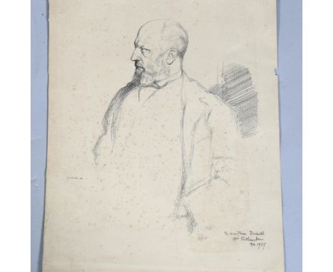 William Rothenstein (1872-1945) lithograpgh print of Henry James from original 1898 sketch, sheet size 23cm x 32cm, inscribed