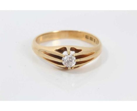 18ct gold diamond single stone ring, London 1929, size U½Condition report: Weight 6.3g