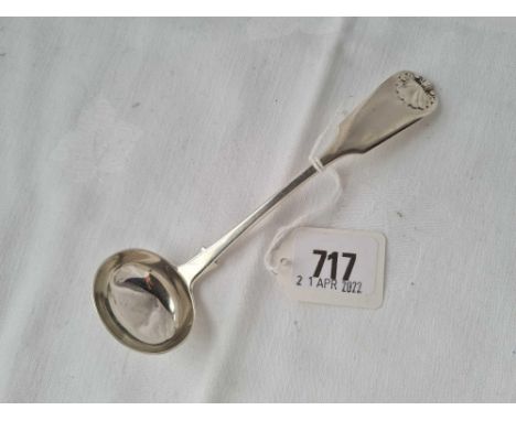 A Newcastle sauce ladle with shell decorated stem - 1878 by IW