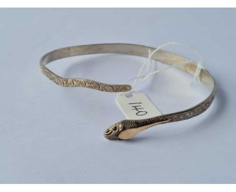 A silver snake bangle 