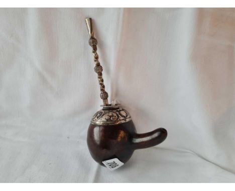 An Eastern white metal mounted pipe 