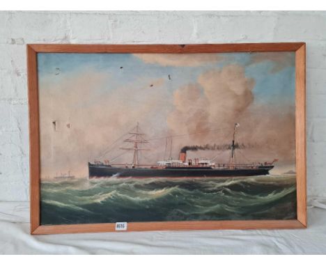 A Ship portrait of Parehd off the Coast, 19" x 30"