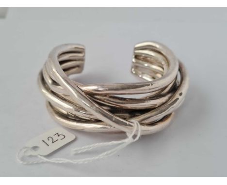A fancy silver bangle 