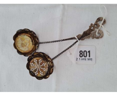 Sifter spoon with matching cream ladle. Birmingham 1899