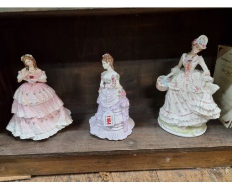 Two Royal Worcester figures; together with a Royal Doulton figure; each boxed and with certificate. (3) 