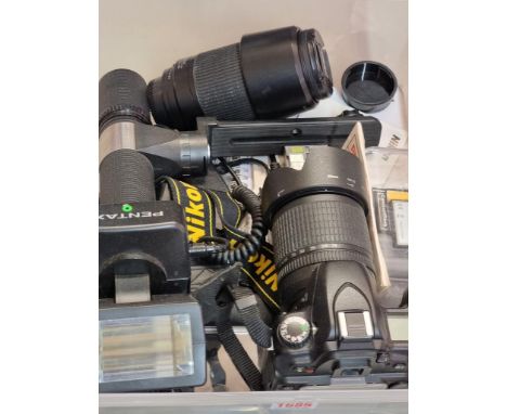 Cameras:&nbsp;a Nikon D80 camera; with two Nikon lenses and related items.&nbsp; 