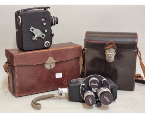 Cameras: a scarce Arco CH-803 8mm cine camera, in original case; together with a Dekko De-Luxe example, with two lenses, in o