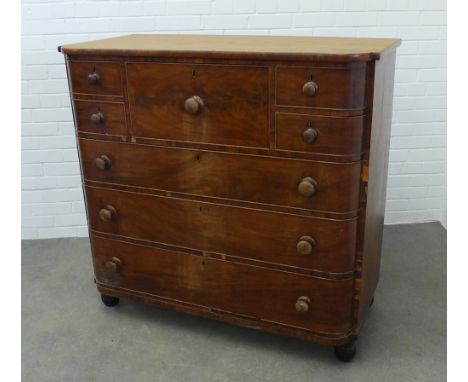 Victorian mahogany Scotch chest of drawers. 115 x 120 x 57cm. 