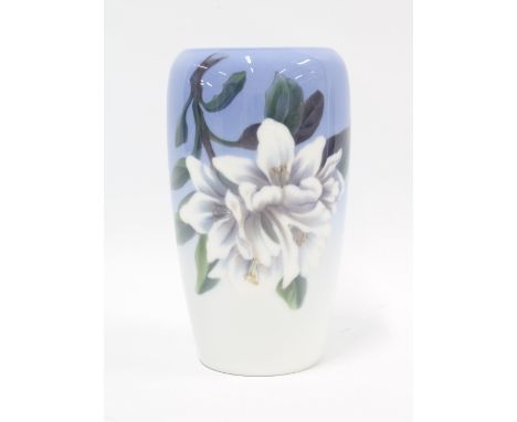 Royal Copenhagen floral decorated baluster vase, 19cm 