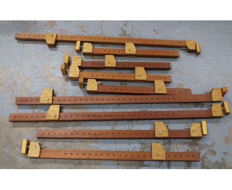 Collection of vintage woodwork clamps. (12) 