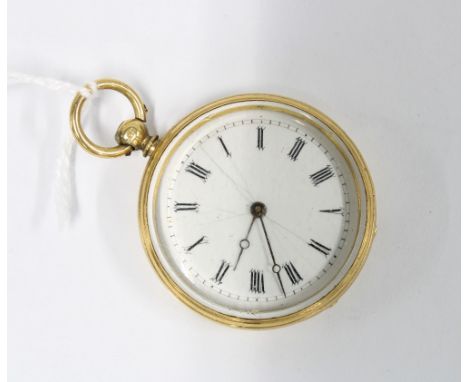 18ct gold ladies fob watch, stamped 18k 