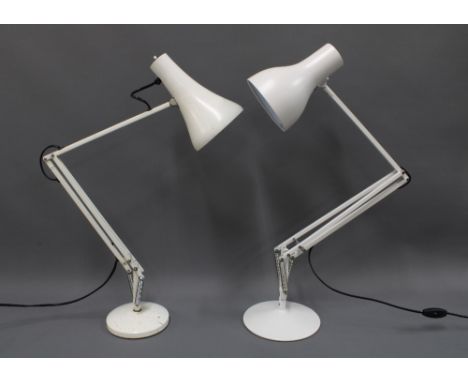 Two anglepoise lamps, one vintage and one modern, approximately 94cm fully extended (2) 