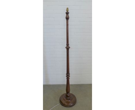 Mahogany standard lamp. 171cm. 