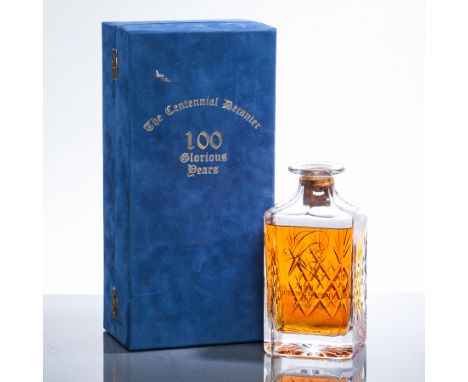 THE CENTENNIAL DECANTER
Single Highland Malt Whisky in Crystal Decanter, produced by West Port Whisky, West Lothian and Speys