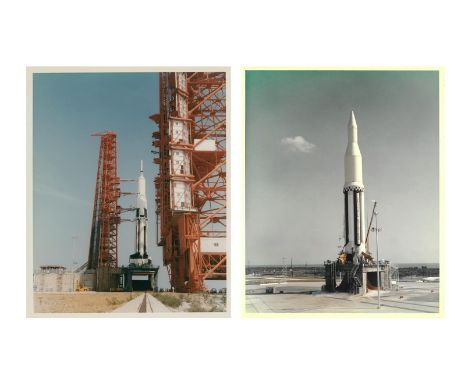 
	
		NASA/U.S. Air Force
		1) First Apollo Saturn rocket stands ready for the lift off
		25 April 1962
		Vintage chromogenic 