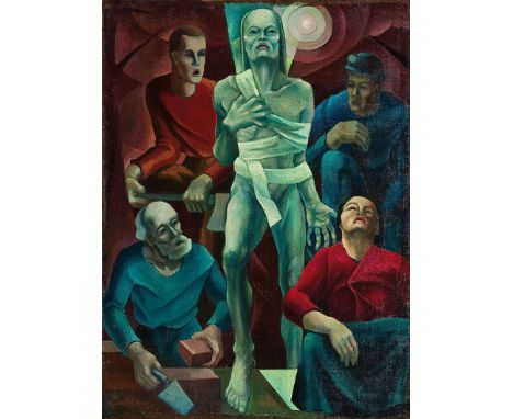 HERBERT GURSCHNER*   (Innsbruck 1901 - 1975 London)  Lazarus, um 1926  Öl/Leinwand, 92 x 69 cm  signiert GurschnerProvenienz: