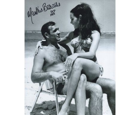 007 James Bond movie Thunderball 8x10 Sean Connery candid photo signed by Bond girl Martine Beswick. Good condition. All auto