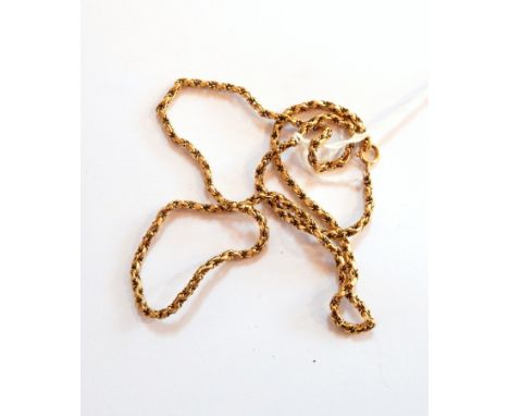 Gold-coloured chain link necklace with multiple faceted links, approx. 10g