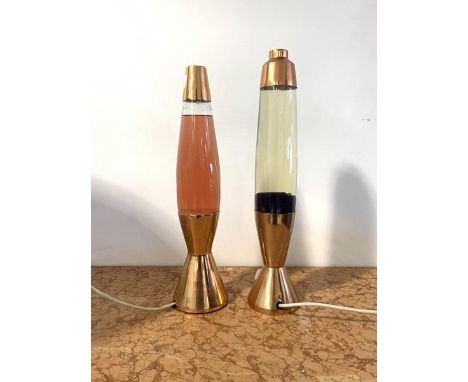 A Crestworth Ltd 1960's Lava lamp, stamped under, and another similar, H45cm
