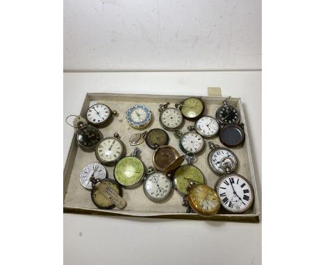 A quantity of pocket watches including two pattern six second pocket watches for measuring distances up to 5000 yards, broad 