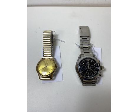An Omega Seamaster automatic gentleman's wrist watch and a gentlemans chronometer wrist watch, the dial inscribed Omega Seama