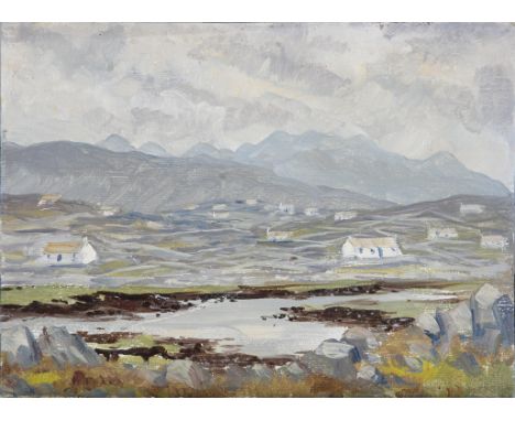 FERGUS O'RYAN RHA (1911-1989)Sketch for Rossaveel, Carraroe, May 17th 1970Oil on canvas paper laid on board, 25.4 x 33.8cmSig