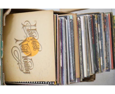 A quantity of various records including Neil Young, Creedence Clearwater, David Bowie, Fleetwood Mac, Eddie Cochran, Leonard 