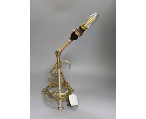 A plated Pullman lamp