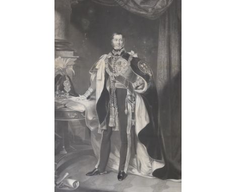 Belling after Samuel Lane, mezzotint, Portrait of the Duke of Richmond 1844, 72 x 49cm