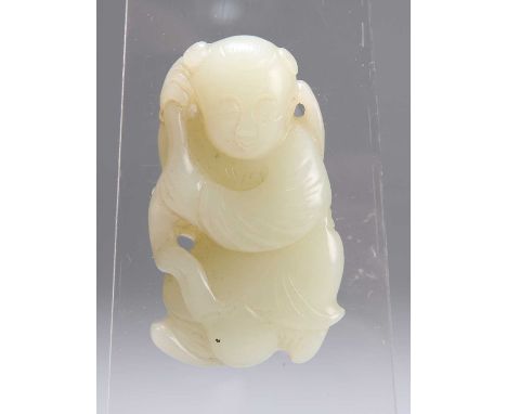 A CHINESE CARVED JADE FIGURE 6cm highIn good condition.