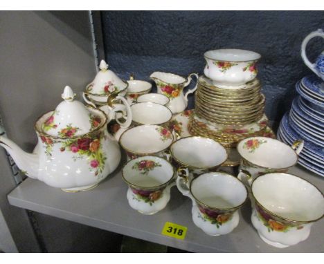 A Royal Albert Old Country Roses part tea service