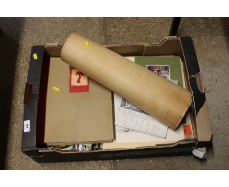 A box of post-cards and ephemera 