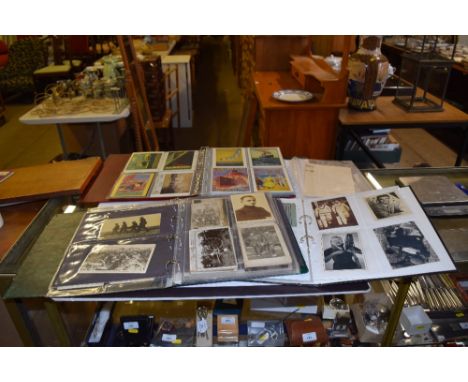 Three albums of post-cards etc. 