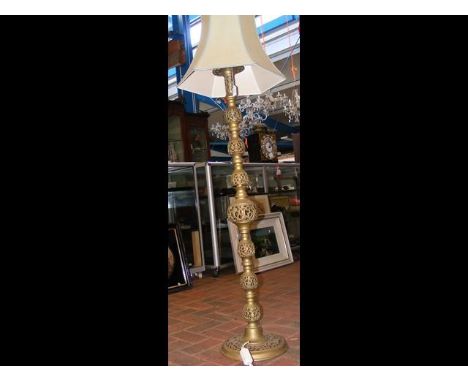 Brass Islamic style standard lamp 