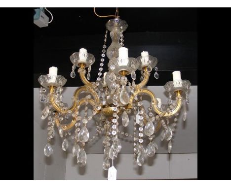 Multi-branch crystal drop ceiling light 