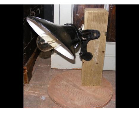 An old metal industrial style lamp 