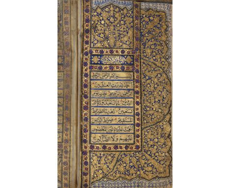 A Kashmiri Qur'anNorth India, late 18th centuryArabic manuscript on paper, 384ff, with 15ll. of black naskh arranged within c